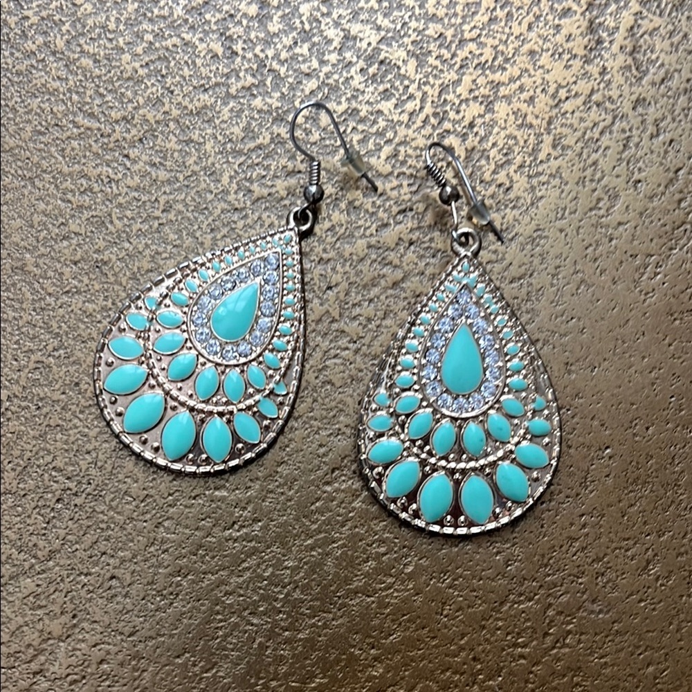 Turquoise Teardrop Earrings